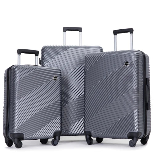 3-Piece Hardshell Lightweight Luggage Set with Spinner Wheels (20/24/28)