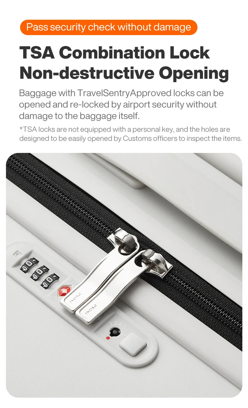 Mixi Large-Capacity Suitcase Trolley Case 26inch Checked in Hardside Rolling Wheels Luggage Wide Handle Travel Suitcases Trunk