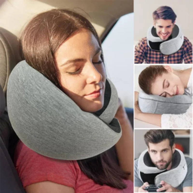 Travel Neck Pillow Car Neck Memory Foam Pillow U-Shaped Portable Auto Headrest Pillow Adjustable Traveling Sleeping Neck good