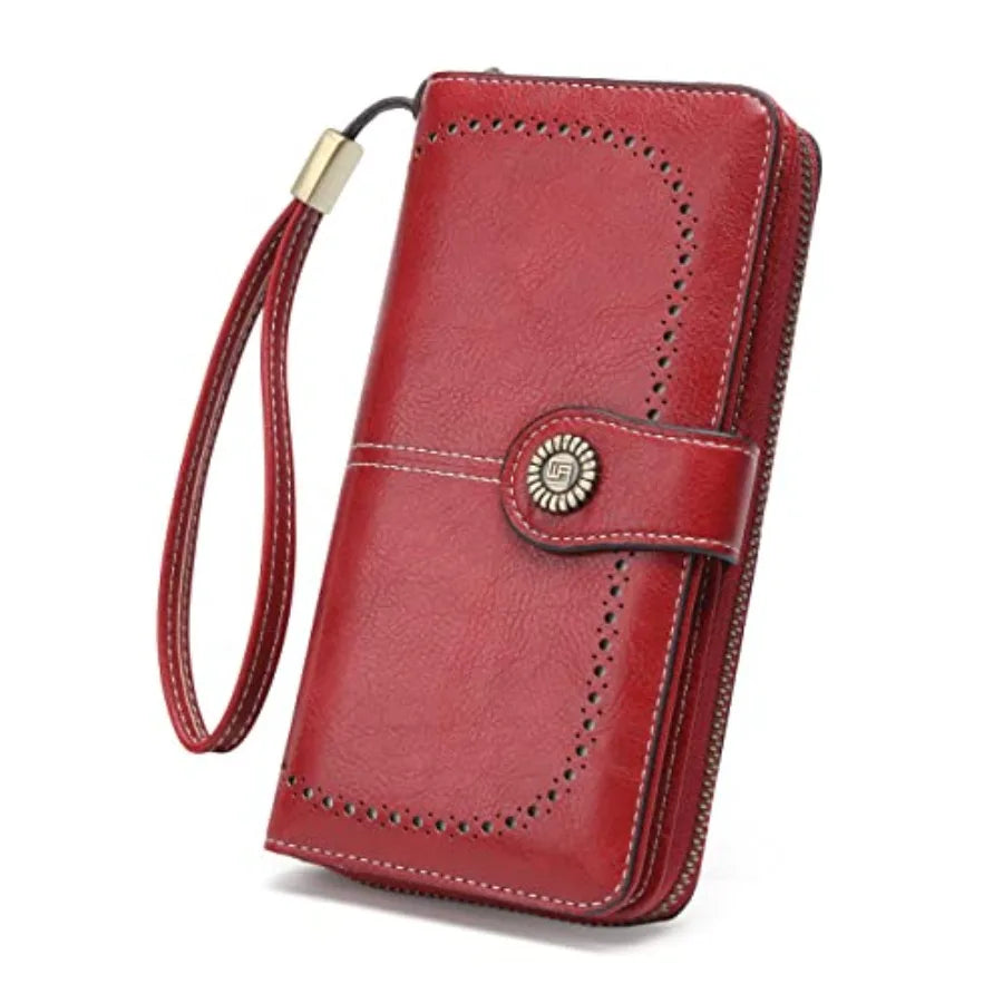 Women's Wristlet Wallet with Coin Pocket (large capacity)