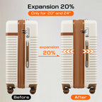 Travel Luggage Suitcase Set, Expandable Lightweight Carry on Suitcase with Duffel Bag,Toiletry Bag,TSA Lock,Spinner Wheels