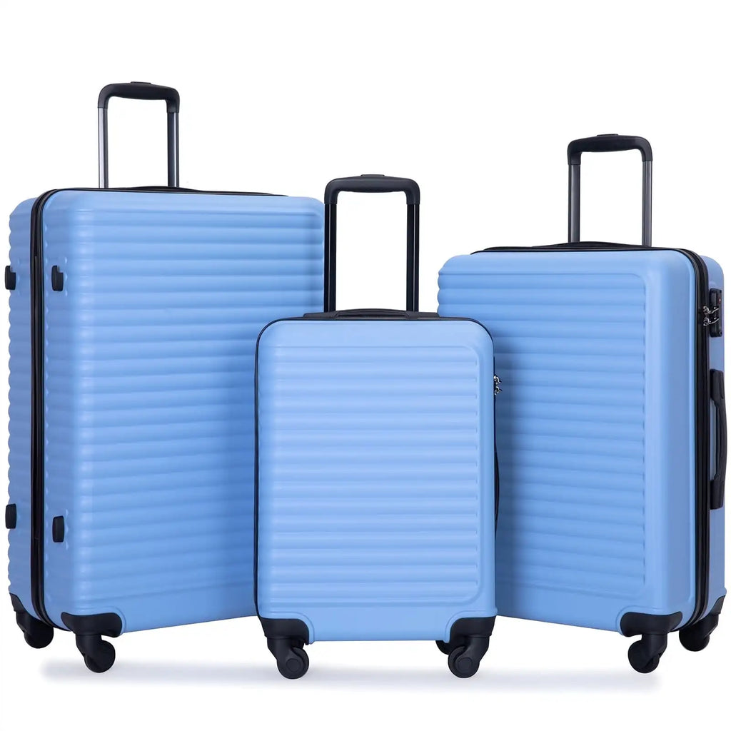 Travelhouse 3 Piece Hardside Luggage Set Hardshell Lightweight Suitcase with TSA Lock Spinner Wheels 20in24in28in