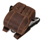 Newsbirds men's leather backpack retro luxury fashion style bagpack travel bag backpack school bag for man leather daypack men
