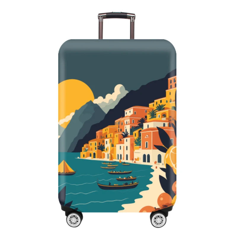 Thick Elastic Cartoon Luggage Protective Cover Zipper Suit For 18-32 inch Bag Suitcase Covers Trolley Cover Travel Accessories