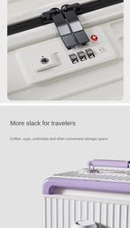 New Luggage 20 inch Carry-on Suitcase Side Opening Travel Suitcase Aluminum Frame Trolley Case 30 inch Large Capacity Luggage