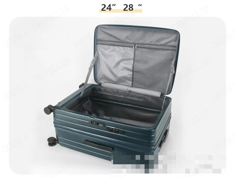 Large Capacity Travel Suitcase Rolling Luggage Suitcase Zipper Trolley Case Combination Lock Travel Suitcases with Wheels