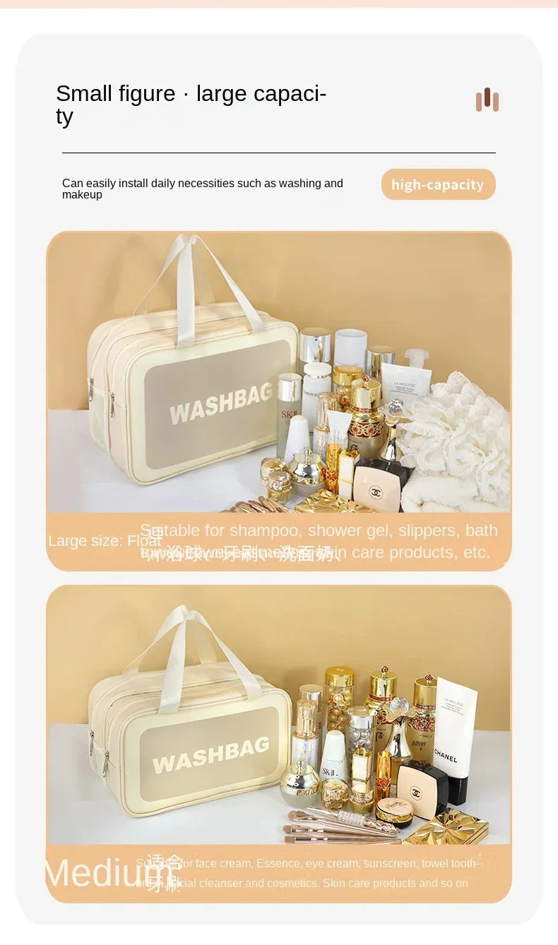 Wet-dry separation makeup bag portable toiletry bag travel essentials large capacity storage bag fitness swimming essentials