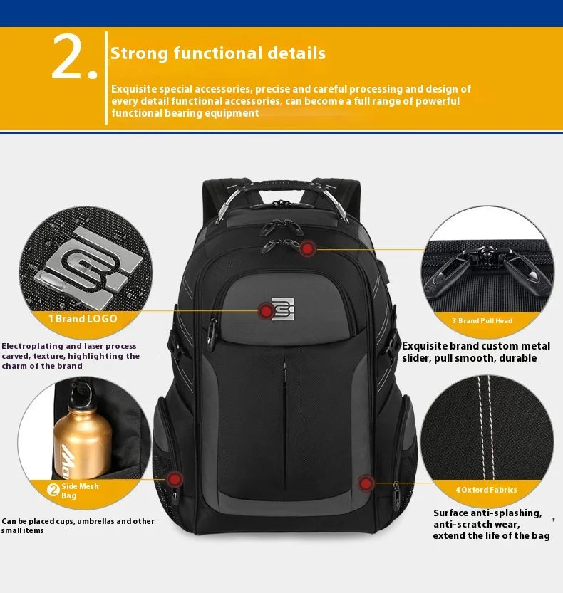 BrunoCavalli Men's Laptop Backpacks For 17 Inch Fashion Women Travel Bag Waterproof School Backpack Large Capacity Men Bagpack