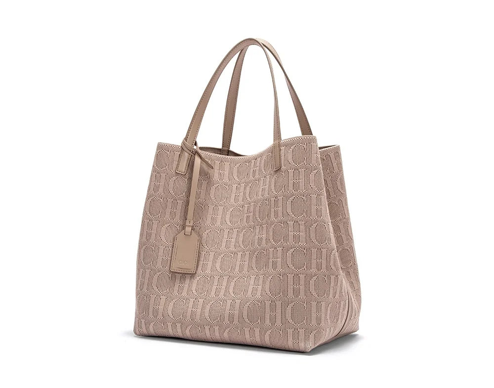 CH High Quality Craft Large Capacity Handbag Ladies Shoulder Bag Fashion Classic New Pure Color Outer Pocket Ladies Handbag