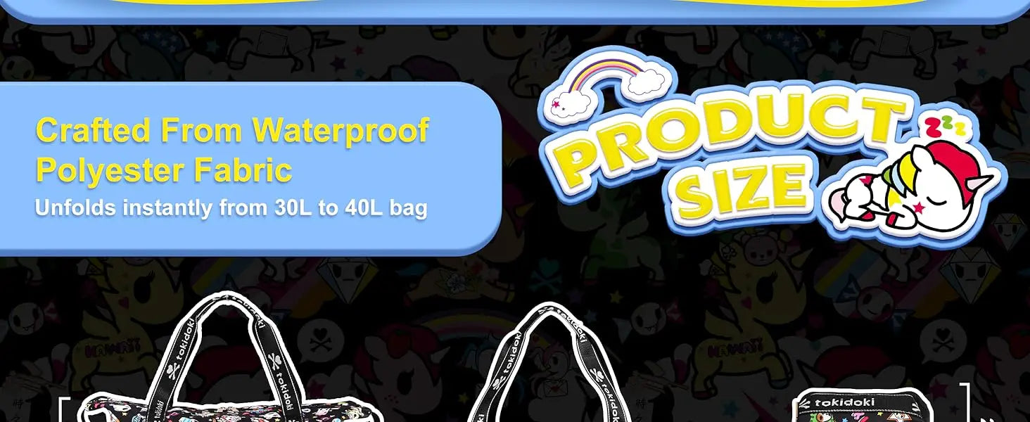 Tokidoki Unicorn Duffle Bag 40L Capacity