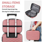 Travel Set of 2 Luggage Hooks with Matching Suitcases (14" + 20") Triangular Pattern, Black Color, PP Material for Stylish