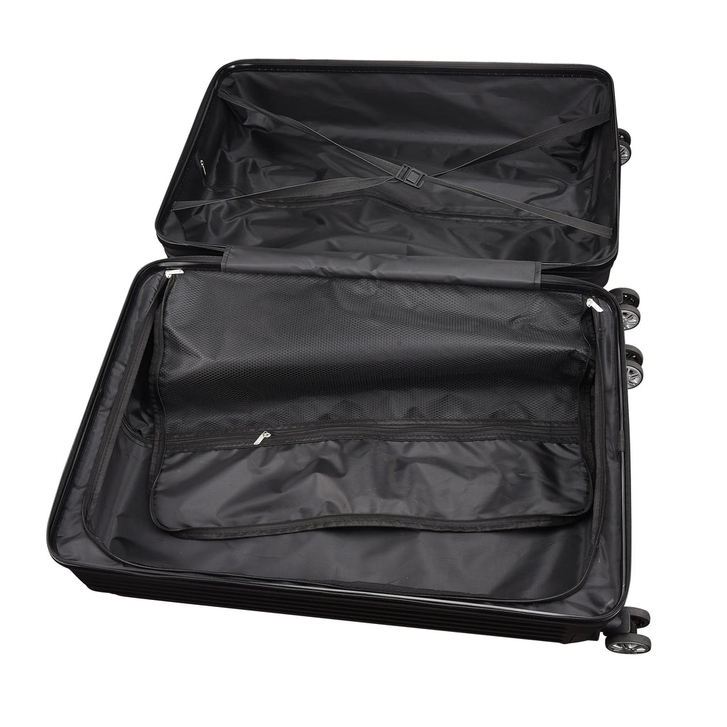 Roshanda 3-Piece Luggage Set Suitcase set 20 "24" 28 "ABS hard shell travel luggage set 4 Universal Swivel quiet Wheels