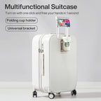 Mixi New Design Suitcase Carry On Luggage with Cup Phone Holder Hard Shell Rolling Luggage PC Spinner Wheels Trolley Case