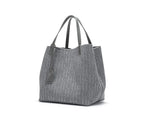 CH High Quality Craft Large Capacity Handbag Ladies Shoulder Bag Fashion Classic New Pure Color Outer Pocket Ladies Handbag