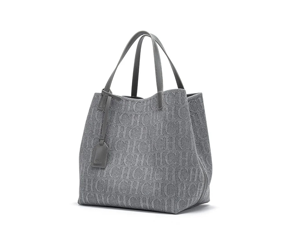 CH High Quality Craft Large Capacity Handbag Ladies Shoulder Bag Fashion Classic New Pure Color Outer Pocket Ladies Handbag