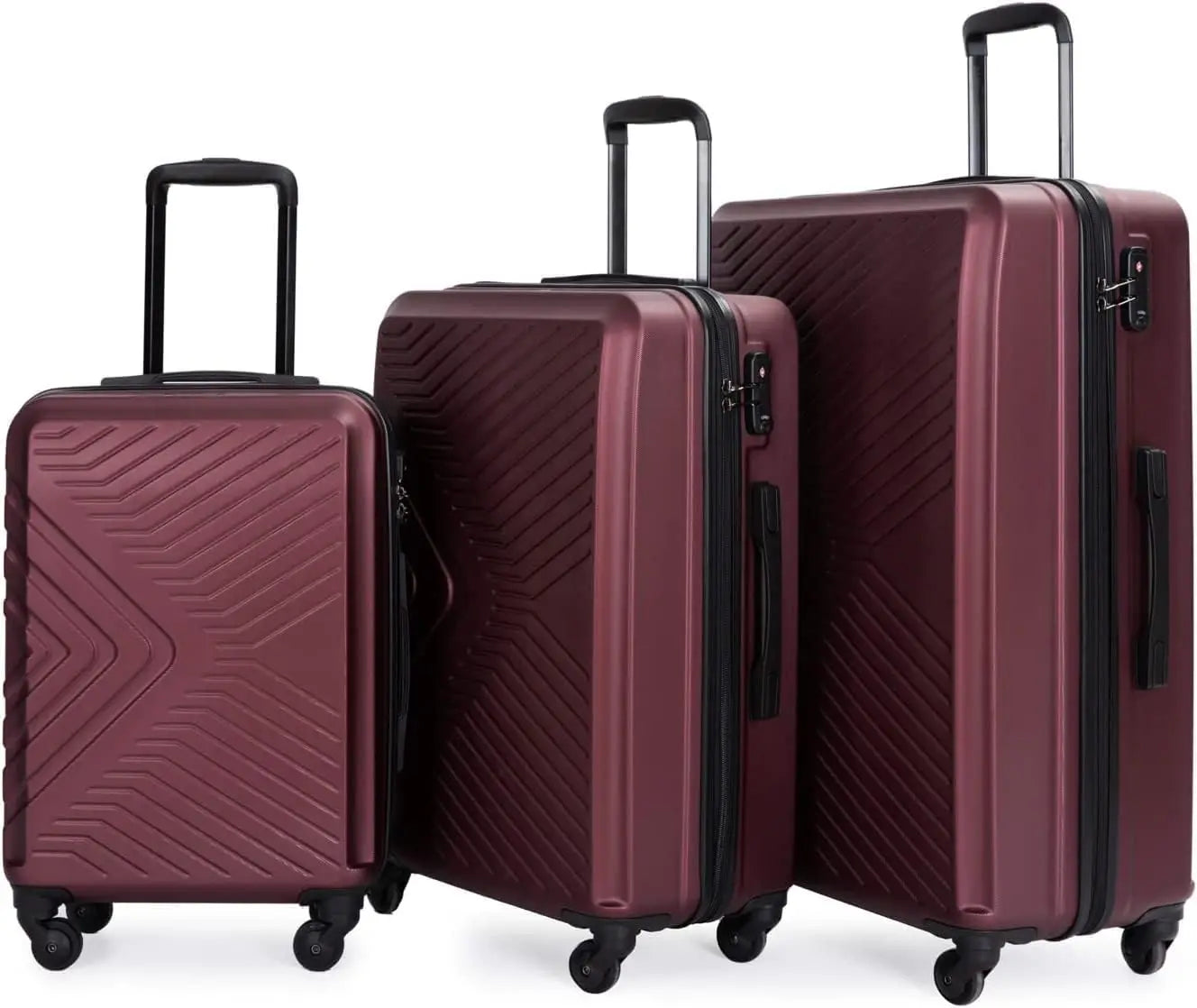 Travelhouse Luggage Set 3 Piece Suitcase Set Double Spinner Wheels TSA Lock Carry-on luggage Clearance (20inch 24inch 28inch)