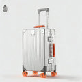 Jelly wheel all-aluminum magnesium alloy suitcase 20-inch carry-on luggage, sit-on suitcase with lock, 28-inch telescopic handle