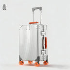 Jelly wheel all-aluminum magnesium alloy suitcase 20-inch carry-on luggage, sit-on suitcase with lock, 28-inch telescopic handle