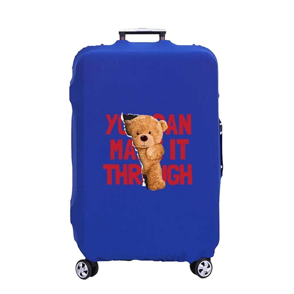 Luggage Cover Suitcase Protector Crack Bear Travel Thicken Elasticity Dust Cover Anti-scratch Protective Case 18-32 Inch Trolley
