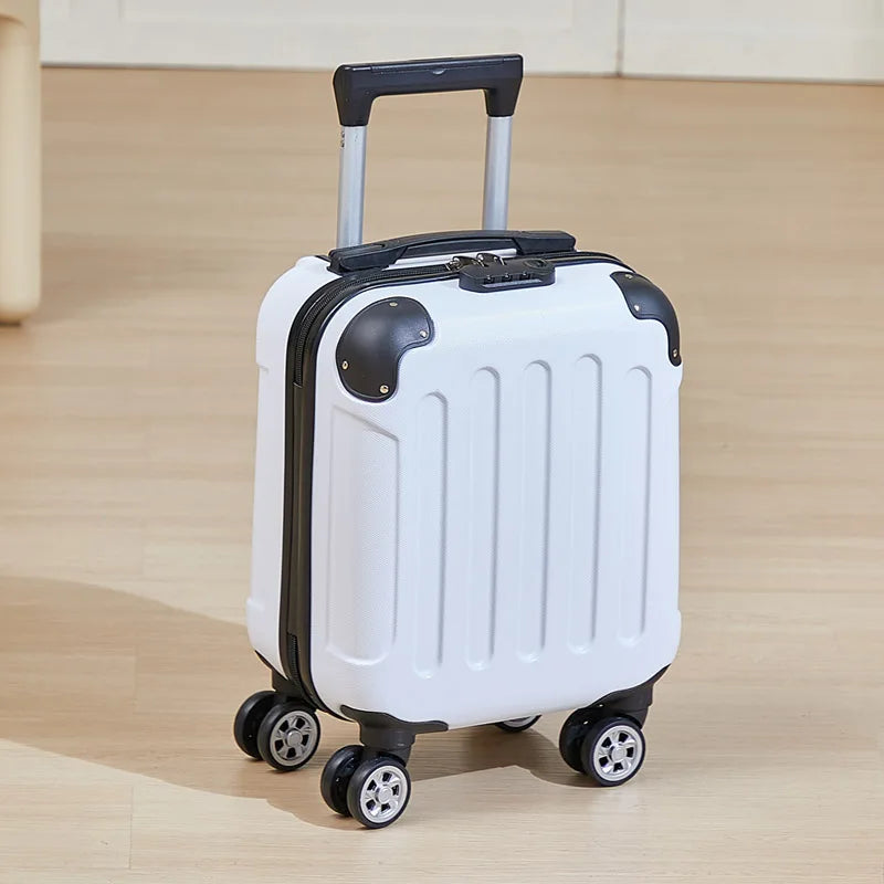 14 inch suitcase with phone holder for easy carrying during travel 360 degree roller suitcase for business purposes suitcase