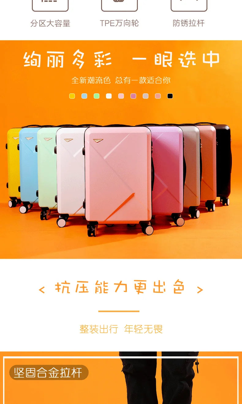 Irregular Z 20/24/28 Inch Carry-on Luggage Suitcase Abs Spinning Wheels with Combination Lock Lightweight Luggage