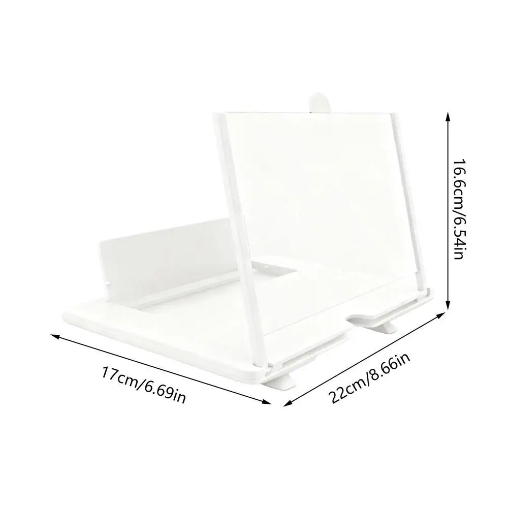 3D HD Phone Screen Magnifier Desktop Mobile Amplifier Stand for Seniors Video Movie Watching Home Travel Party Use