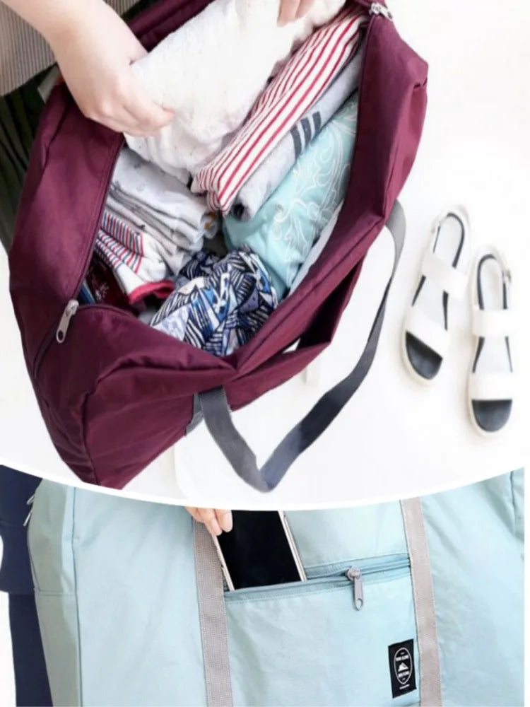 Foldable Travel Duffel Bag - Lightweight / Weekender