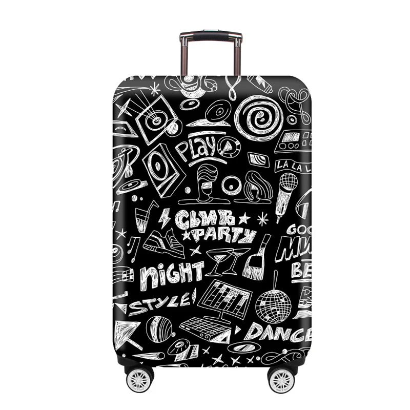 Thick Elastic Cartoon Luggage Protective Cover Zipper Suit For 18-32 inch Bag Suitcase Covers Trolley Cover Travel Accessories