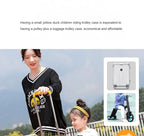 New children's riding suitcase on wheels kids cartoon trolley case travel suitcases can sit and ride horse rolling luggage gifts
