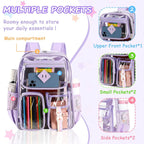 New Transparent Backpack PVC Large Capacity Backpack Waterproof Backpack Outdoor Fitness Sports Visual Backpack Schoolbag