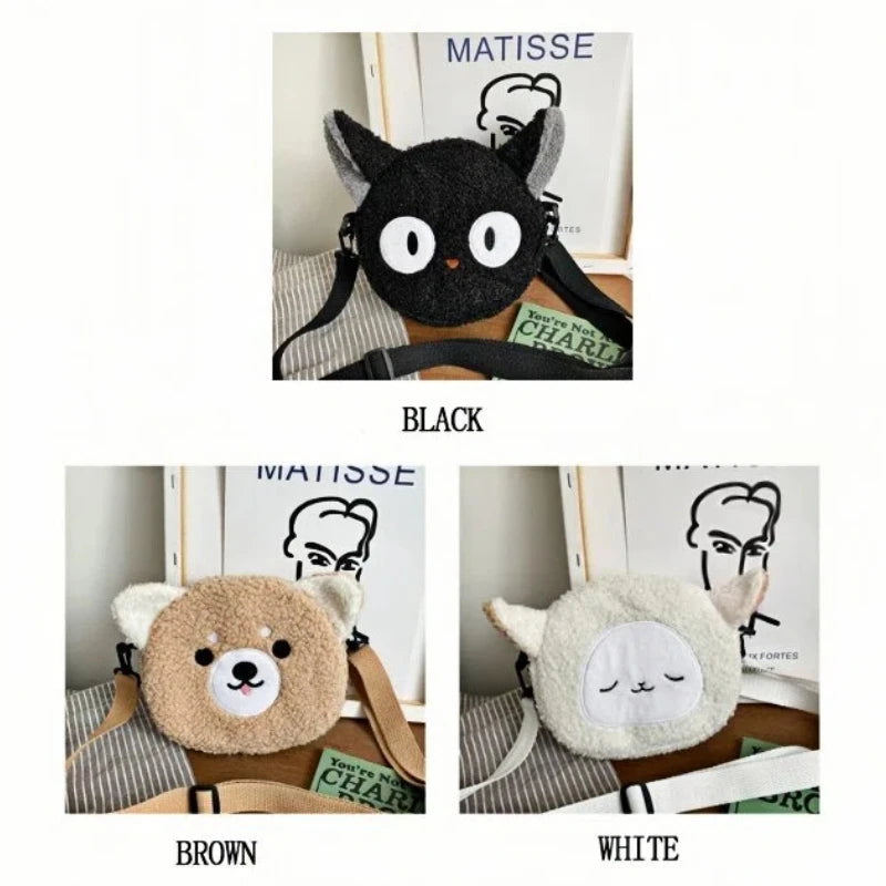Japanese Style Kawaii Bag Women Cartoon Plush Shoulder Bag for Women New Crossbody Bag Small Phone Purse Bolsa Feminina