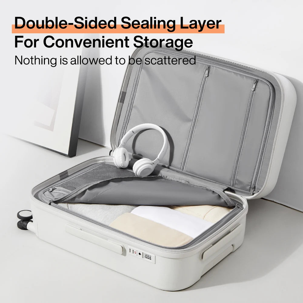 Mixi Carry-On Hardshell Luggage with Cup and Phone Holder with Spinner Wheels (20, 24, or 26")