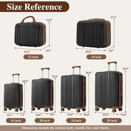 6-Piece Hardshell Luggage Set