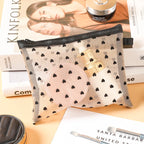 Transparent Makeup Bag (heart print)
