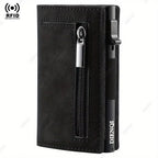 GOOD Rfid Blocking Credit Card Holder Men Pop Up Slim Thin Minimalist Wallet Bank Cardholder Case Black Vallet for Men 2026