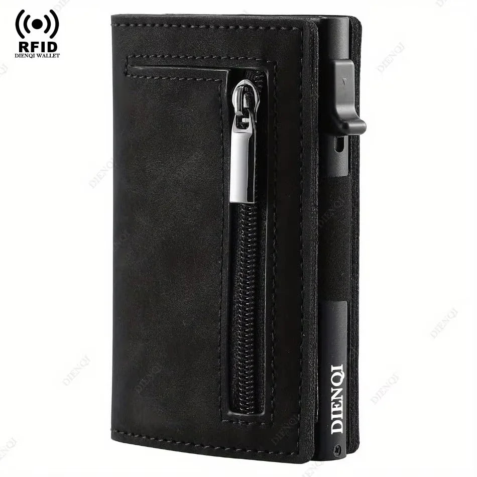 GOOD Rfid Blocking Credit Card Holder Men Pop Up Slim Thin Minimalist Wallet Bank Cardholder Case Black Vallet for Men 2026