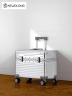 Right Angle Aluminum Suitcase, Top Opening Hard Shell Carry-On Luggage with 360° Spinner Wheels, Camera GearPhotography trolley