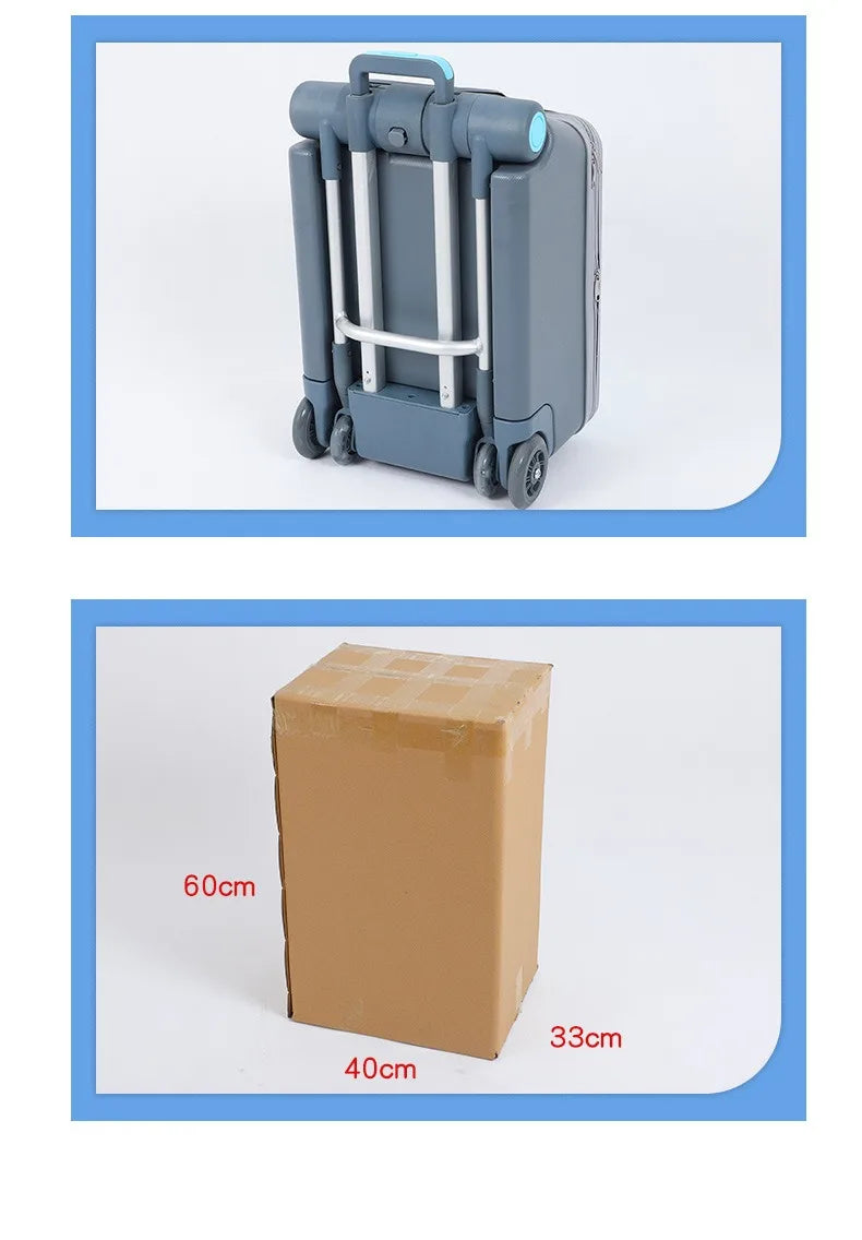 Kids Stroller Travel Suitcase Riding and Sitting Multi-function Waterproof and Wear Resistant Trunk Suitcase Luggage