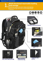 BrunoCavalli Men's Laptop Backpacks For 17 Inch Fashion Women Travel Bag Waterproof School Backpack Large Capacity Men Bagpack