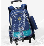 School Rolling Backpack for Girls Trolley School Bags Backpack with Wheels Carry-on Travel Luggage with Handbag Toddler Bags