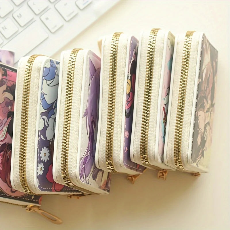 Floral Zipper Mini Wallet
