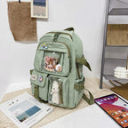 Cute Women Backpacks Waterproof Multi-Pocket Nylon School Backpack for Student Female Girls Kawaii Laptop Book Pack Mochilas