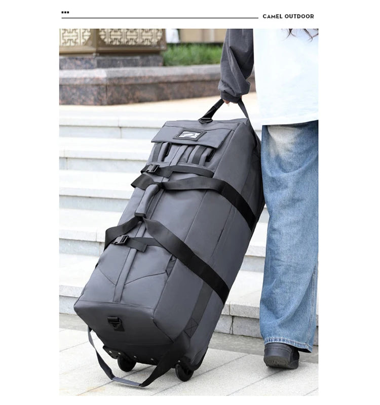 Travel Bag, Large Capacity Handbag, Portable Outdoor Carry-On Luggage, Wheeled Travel Bag, Convenient and Practical Unisex Travel Bag