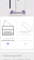 New Luggage 20 inch Carry-on Suitcase Side Opening Travel Suitcase Aluminum Frame Trolley Case 30 inch Large Capacity Luggage
