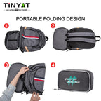 Tinyat Durable Casual Foldable Commute Schoolbags Fit 15.6 Inch Laptops With Multiple Pockets, Large Capacity Waterproof Outdoor