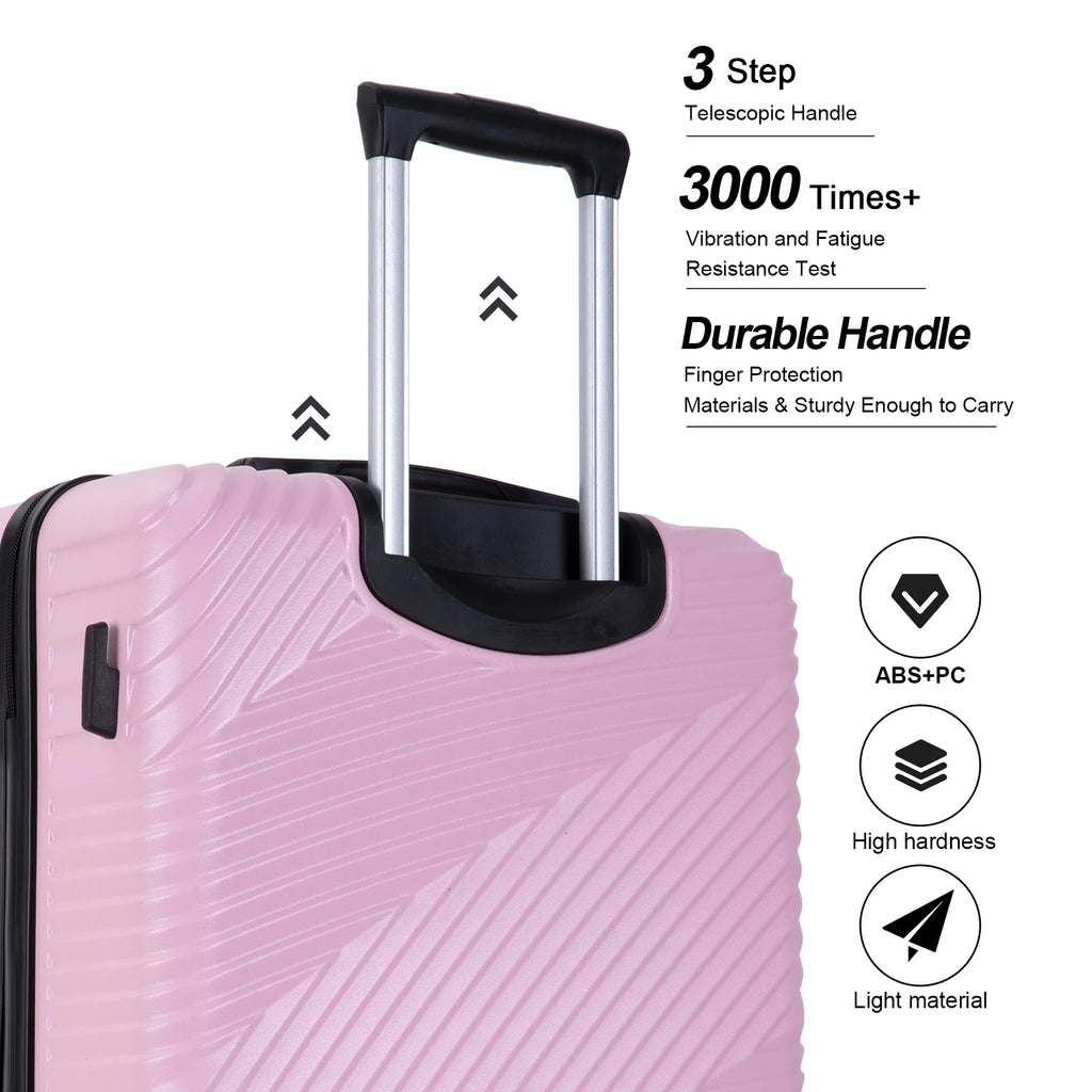 3-Piece Hardshell Lightweight Luggage Set with Spinner Wheels (20/24/28)