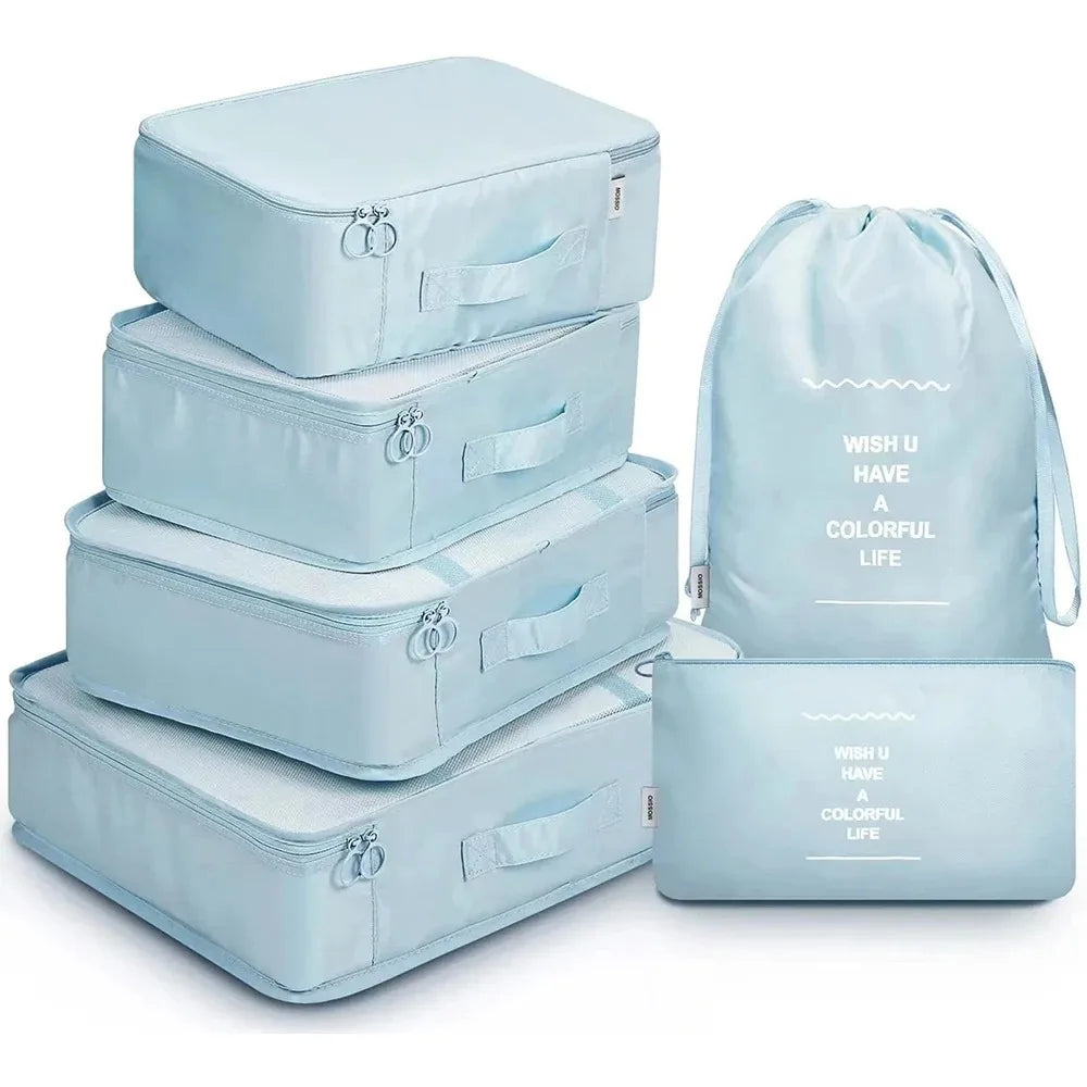 6 Piece Travel Packing Cubes Set