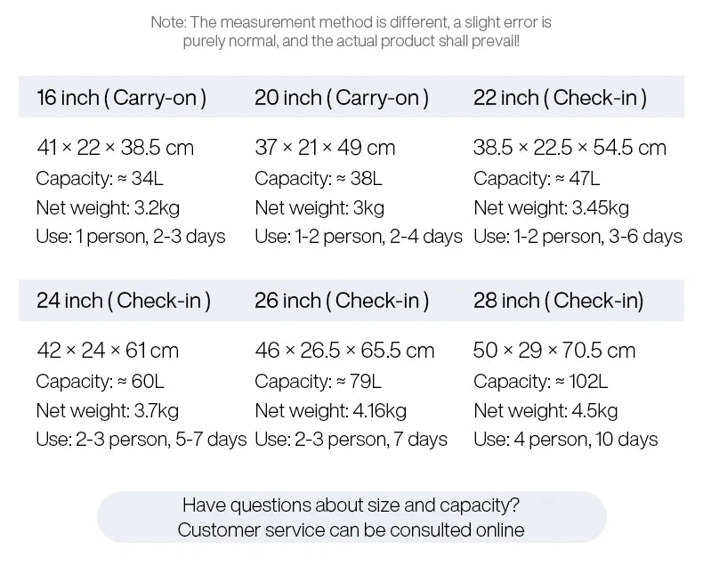 Mixi Puristic Design Travel Luggage Rolling Wheel Hardside Women Suitcase Men Trolley Case 16 20 Carry On/Big 22 24 26 28 Inch