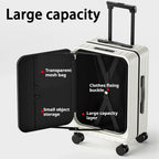 New Front Open Suitcase Hut Trolley Box 20/24/26 Inch High Quality Frame Large Capacity Suitcase Men's Ladies' Travel Case