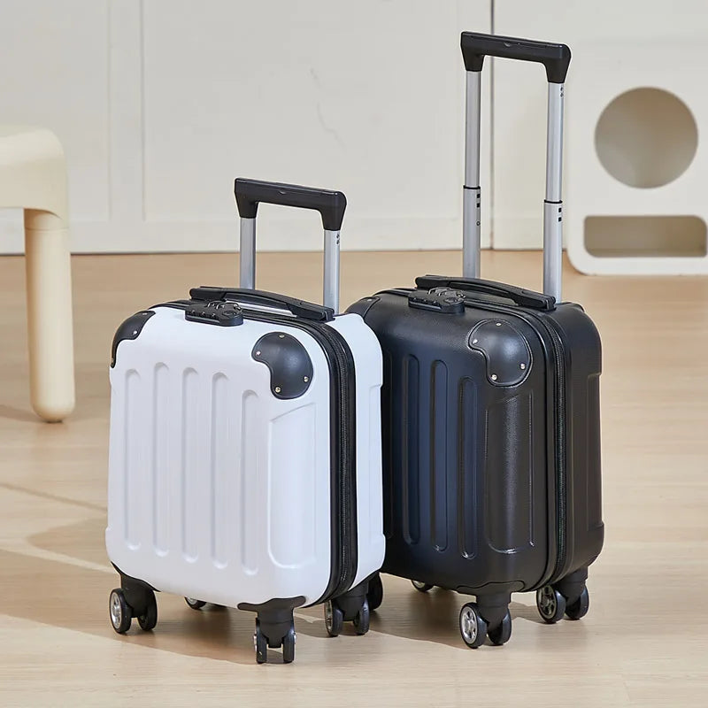 14 inch suitcase with phone holder for easy carrying during travel 360 degree roller suitcase for business purposes suitcase